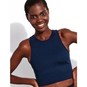 Girlfriend Collective Dylan Sports Bra Midnight Navy Blue Small Athleisure Gym